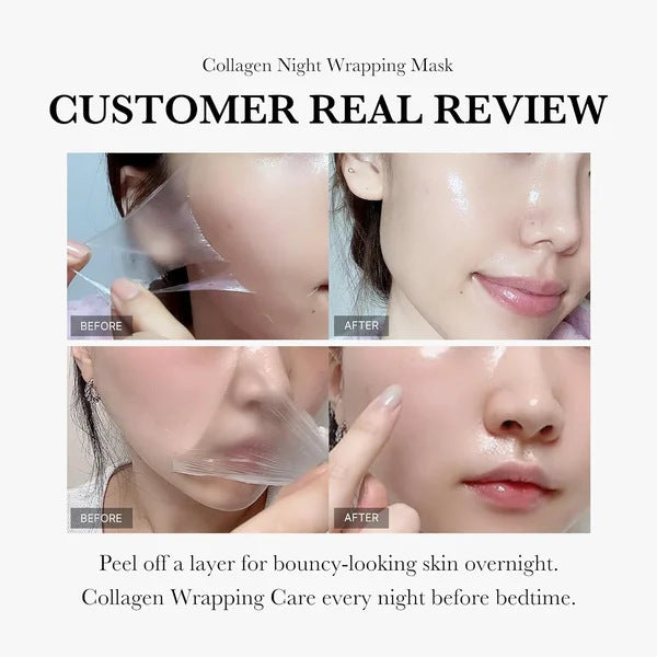 Face Night Mask Collagen Wrapping Mask Natural Ingredients Firming Elasticity & Hydration Anti-wrinkle For Skin Care Face Night Mask Collagen Wrapping Mask Natural Ingredients Firming Elasticity & Hydration Anti-wrinkle For Skin Care